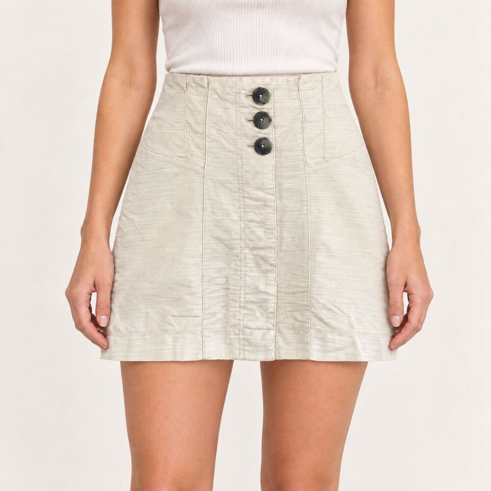 Free People Cream Every Minute Every Hour Mini Skirt 4 Women